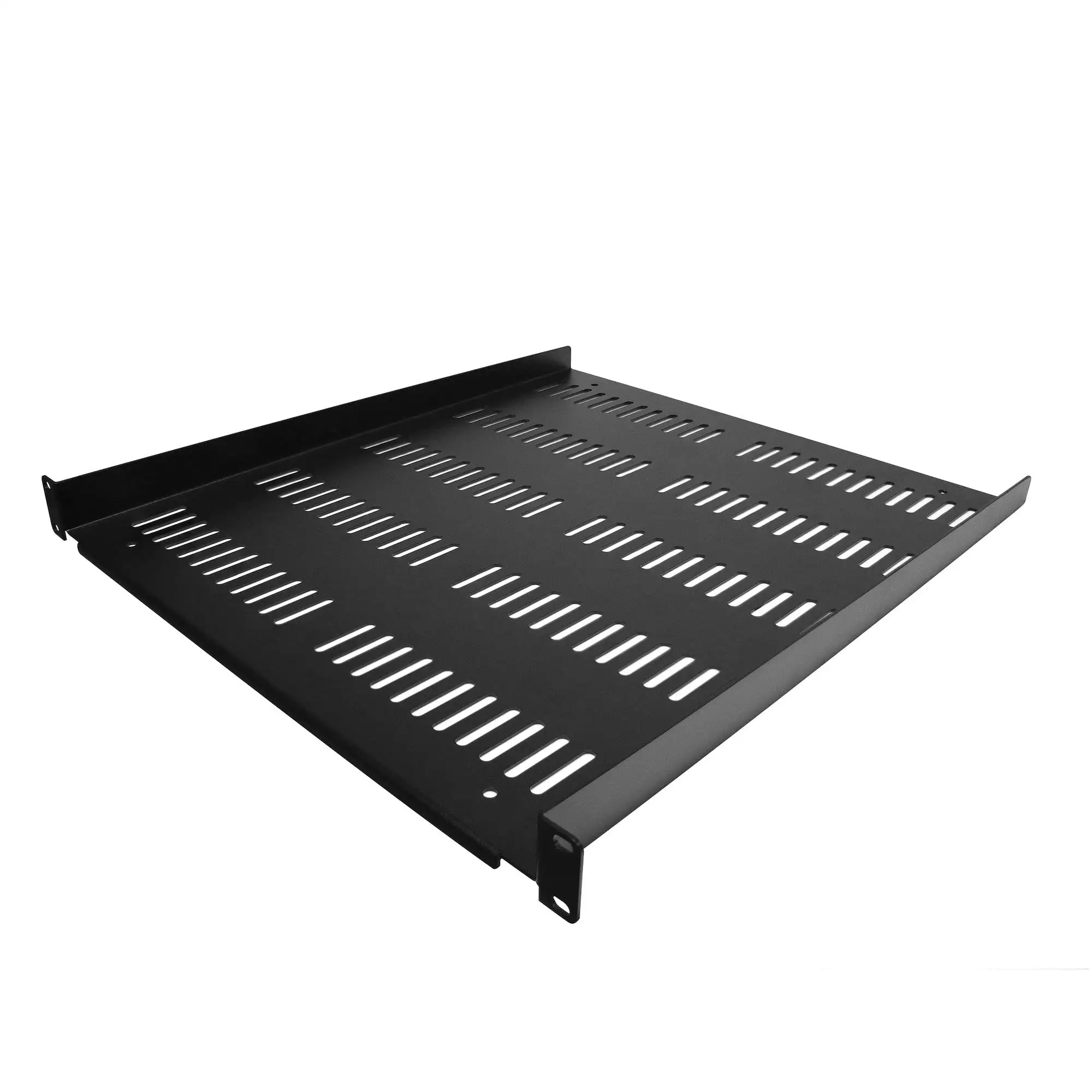 StarTech 1U vented rack shelf installed in server rack