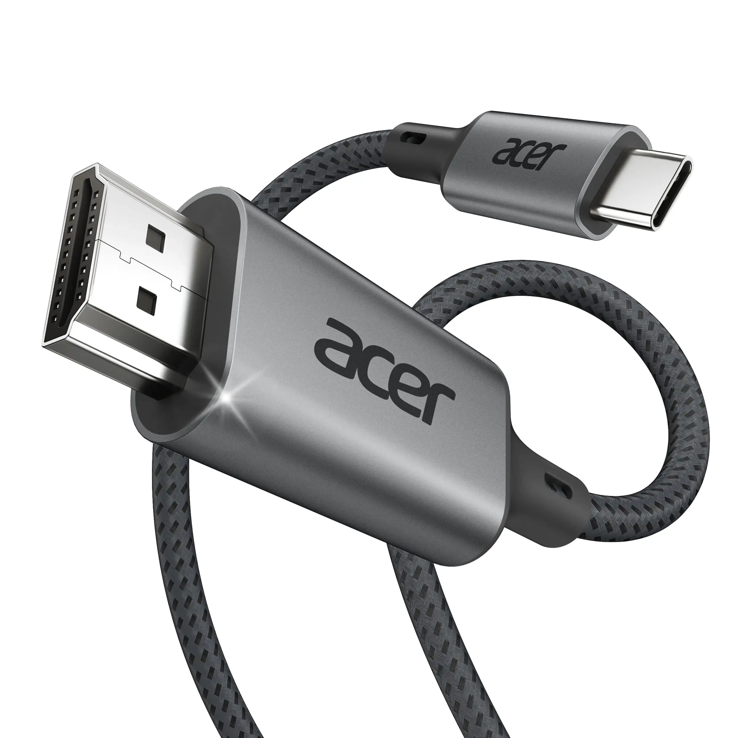 Acer USB-C to HDMI Cable showing braided design