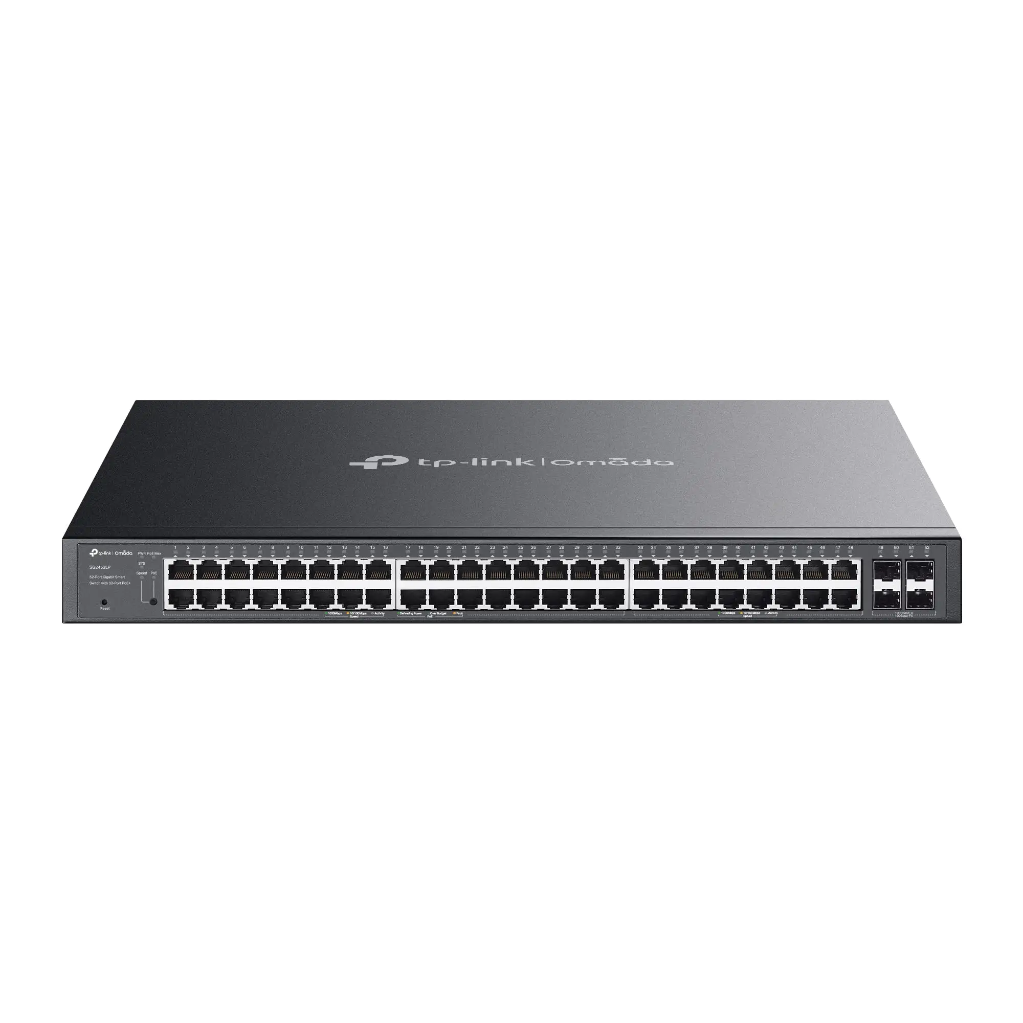 TP-Link SG2452LP Omada 52-Port Smart Switch in rackmount setup