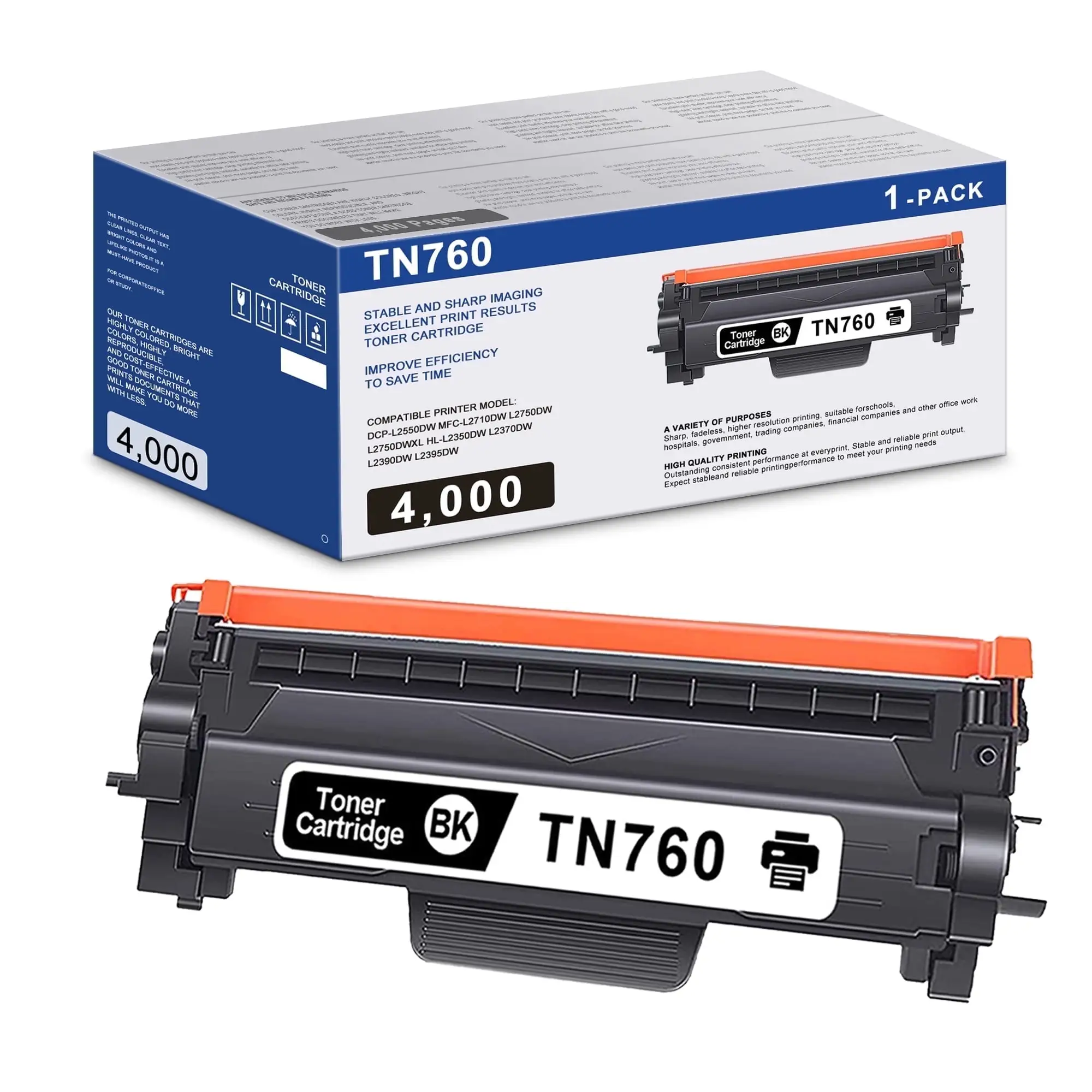 Brother TN‑760 OEM toner cartridge comparison