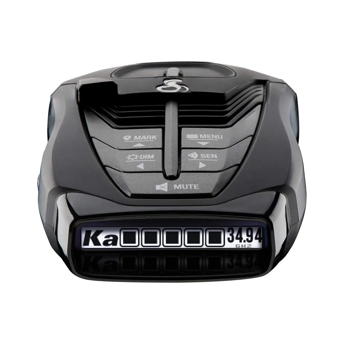 Cobra RAD 480i radar detector mounted in car