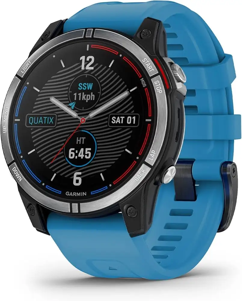 Garmin Quatix 7 smartwatch displayed with price range chart