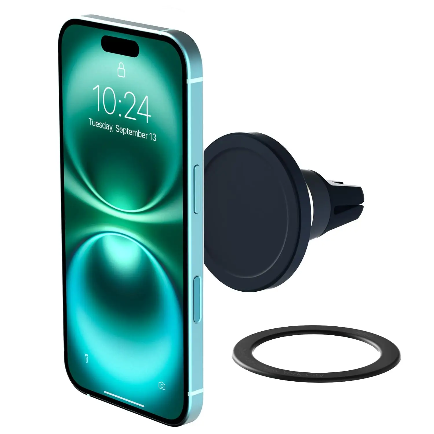 iOttie Velox MagSafe vent mount on car vent close-up