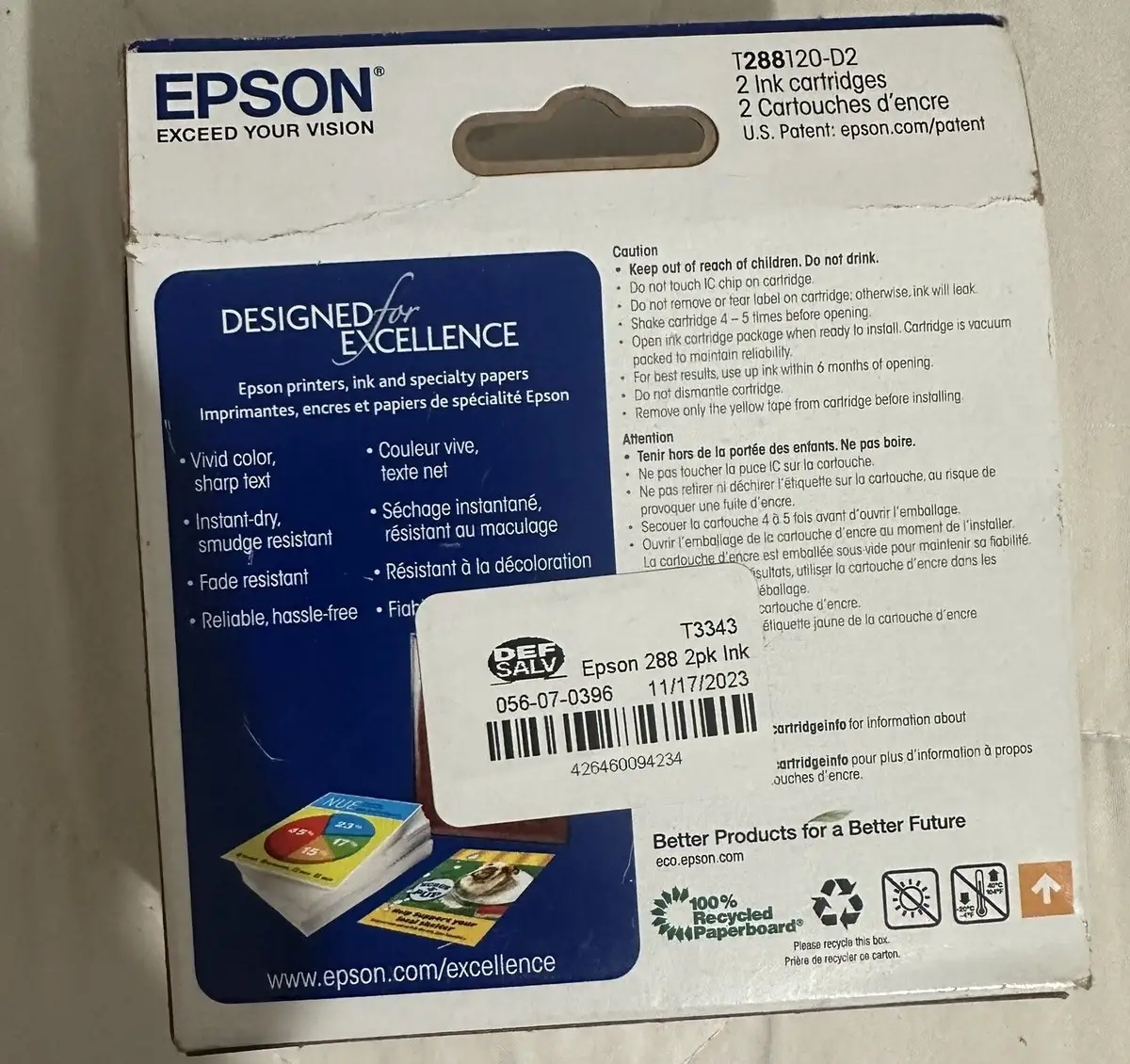 Epson DURABrite Ultra ink cartridge black pack performance review