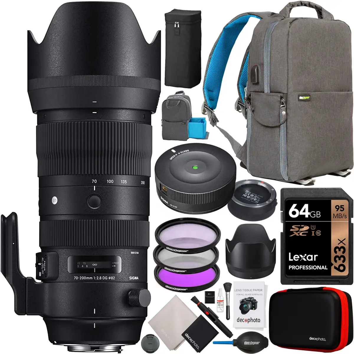 Sigma 70-200mm F2.8 Sports lens close-up view