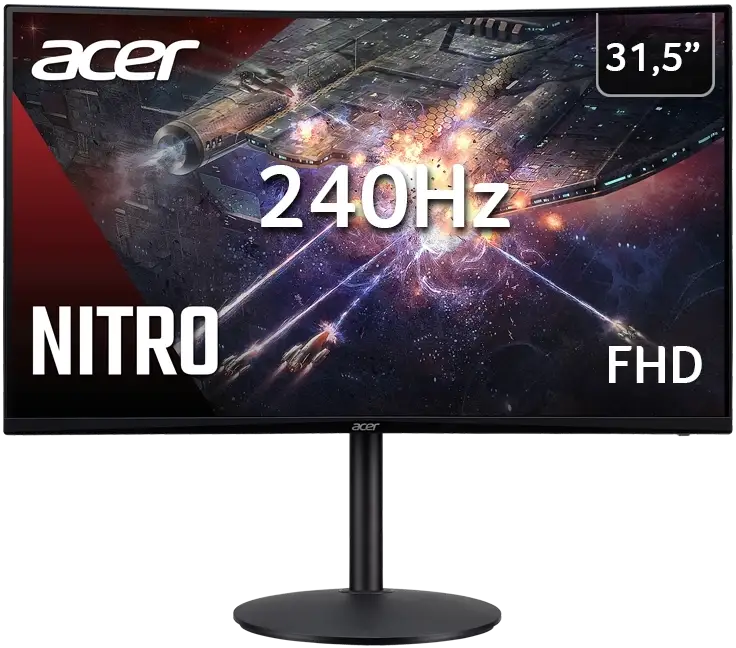 ASUS ROG Strix XG27WCMS ergonomic curved display on stand
