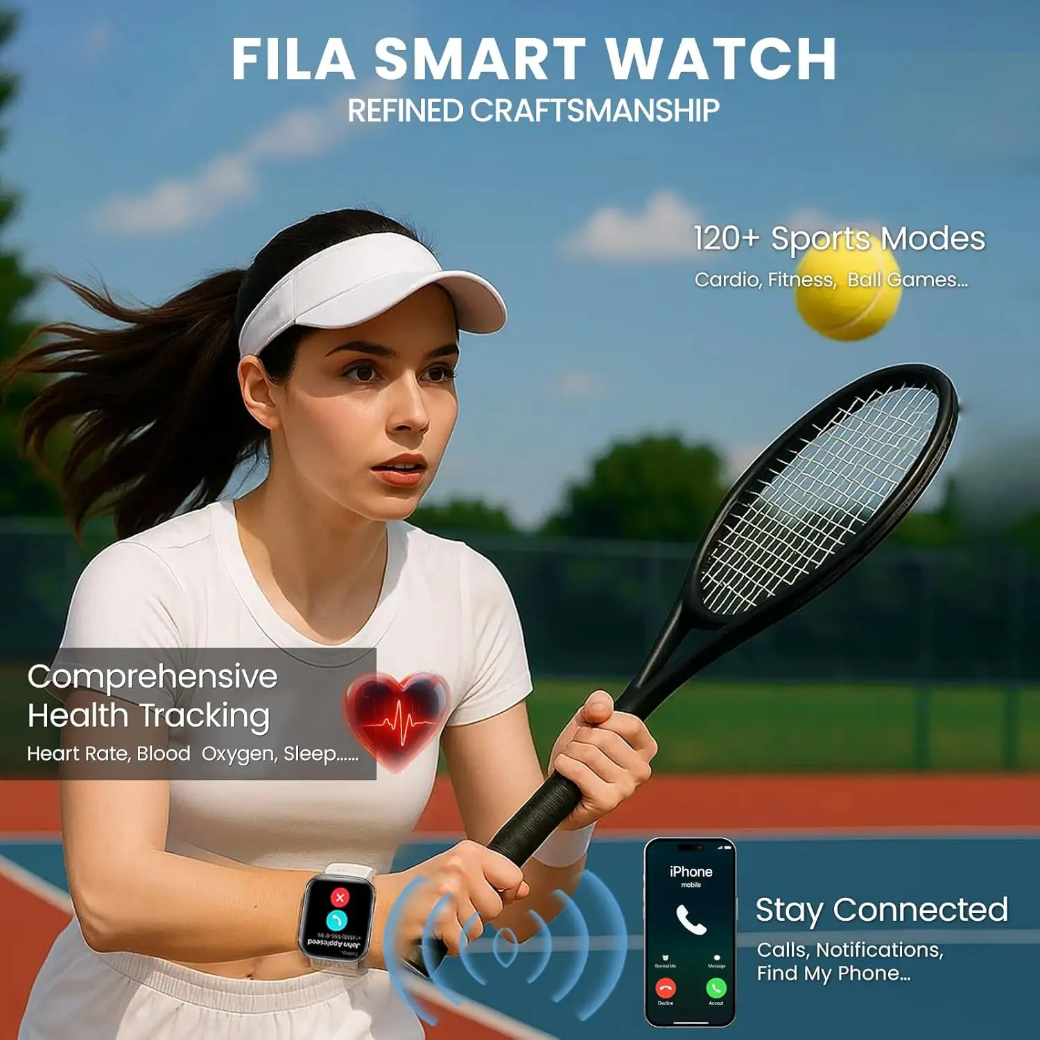 Fila Smart Watch lifestyle image with sports tracking
