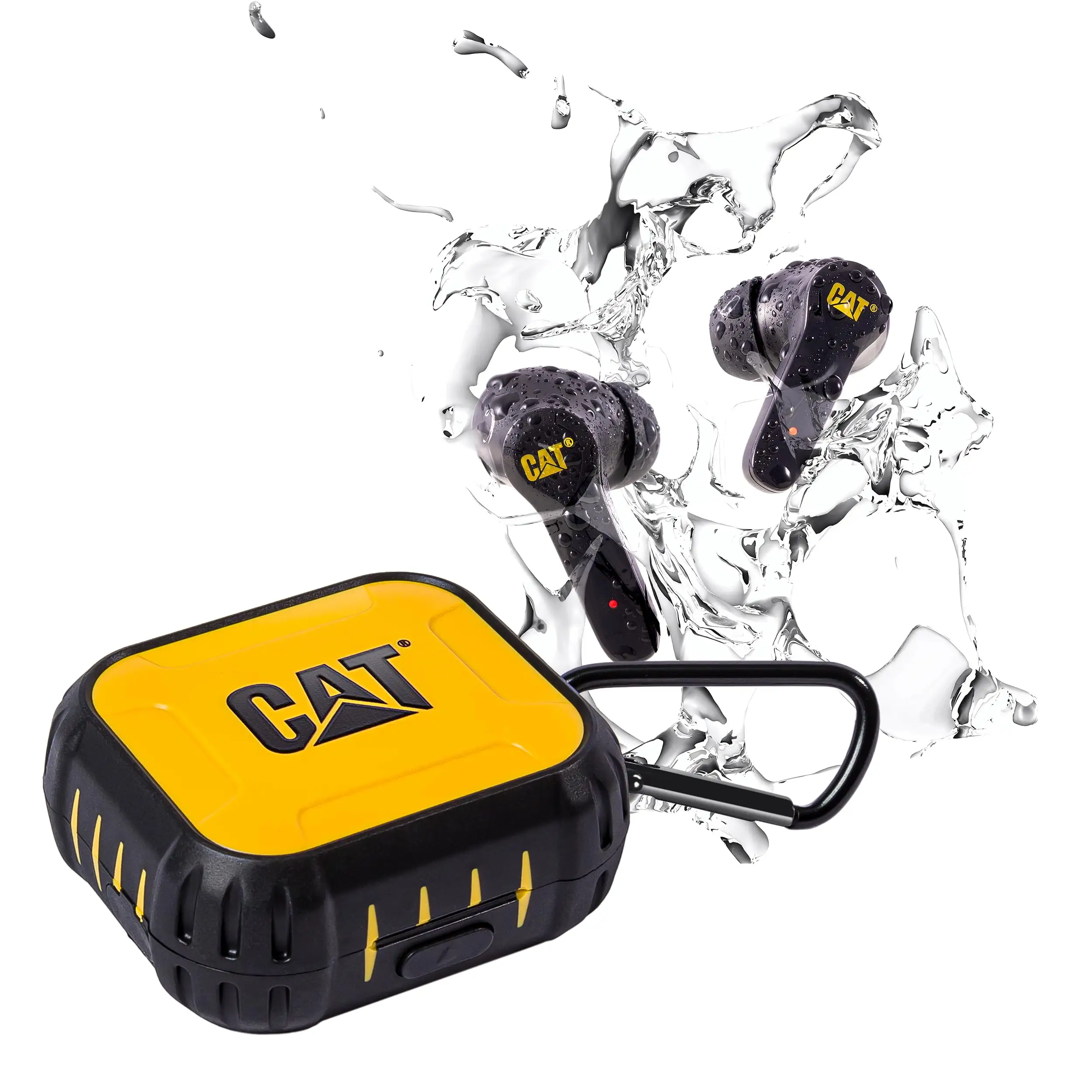 CAT earbuds with LED lights and rugged design