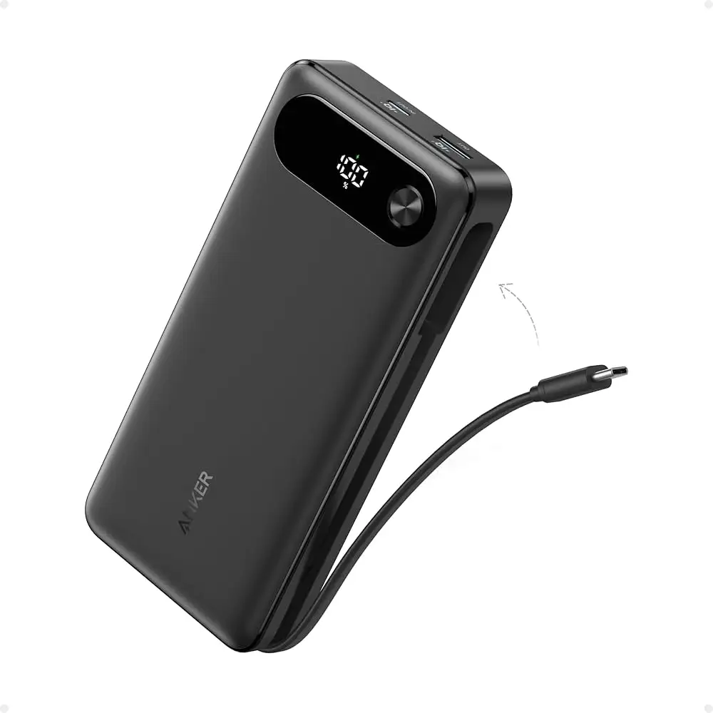 Anker Power Bank 20,000mAh with built-in USB-C cable