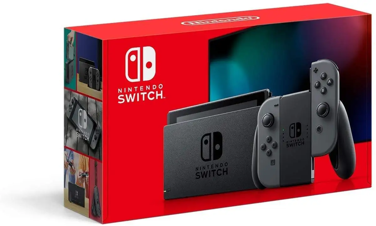 Nintendo Switch Gray Joy‑Con retail packaging image