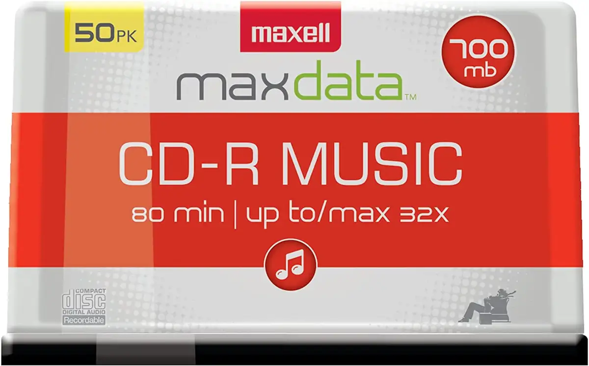 Maxell CD-R Music Spindle 50-pack product image