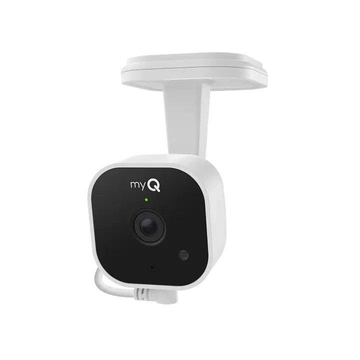 myQ Smart Garage Camera mounted on garage opener
