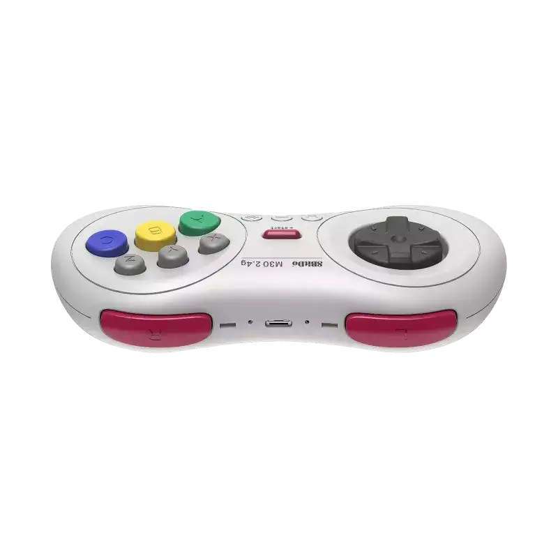 8Bitdo Sn30 Pro USB gamepad gray edition close-up