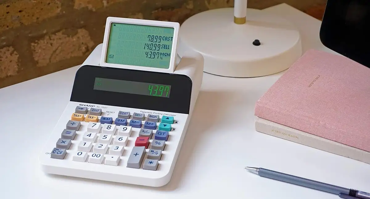 Sharp EL-1501 paperless calculator shown near alternatives