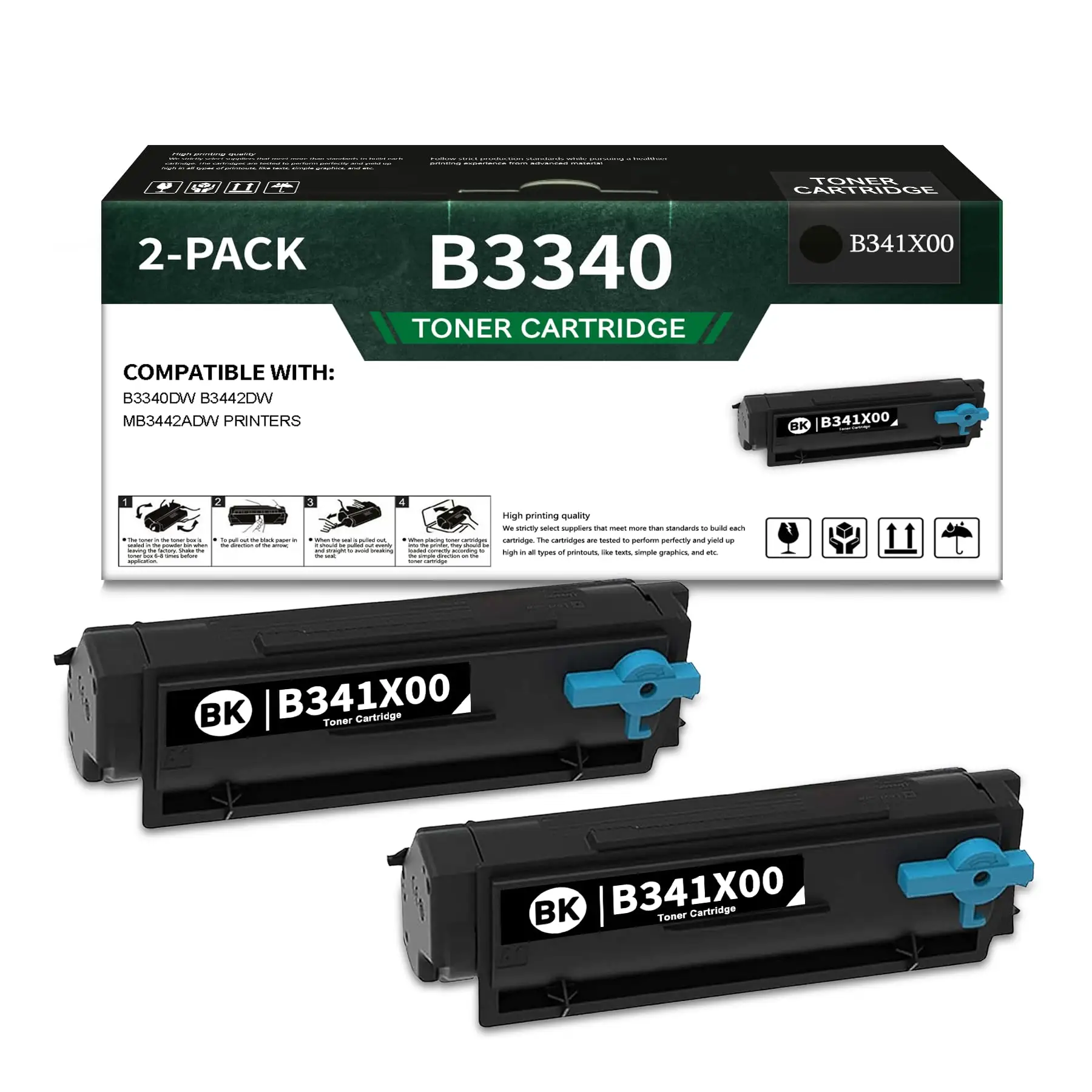 Lexmark B3340 toner graphics printing defects