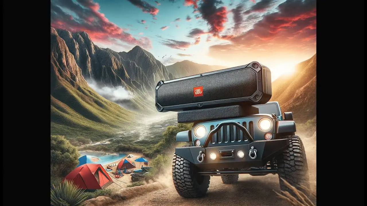 JBL RallyBar outdoor soundbar with LED lights