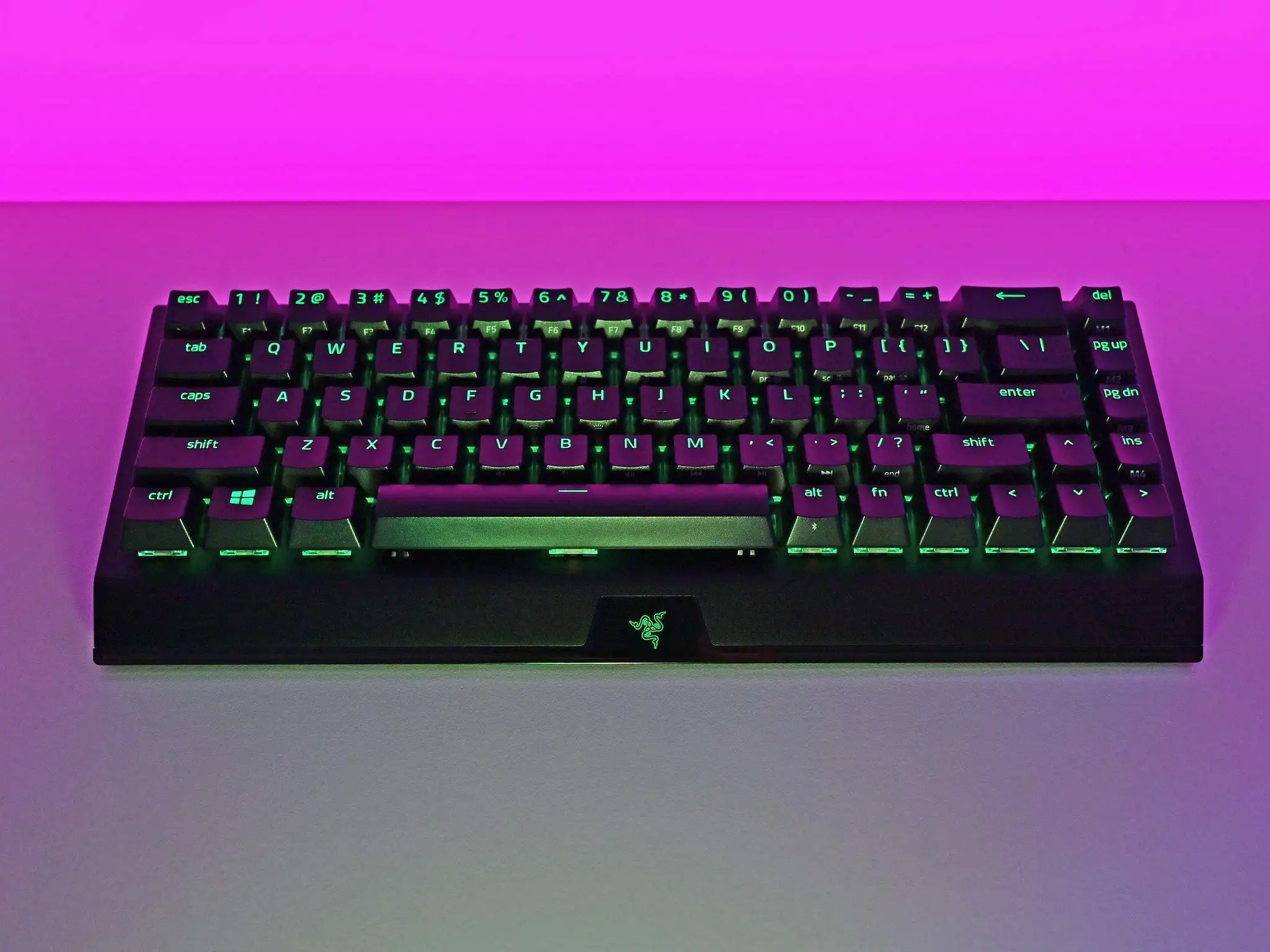 Razer BlackWidow V3 TKL floating keycap design closeup