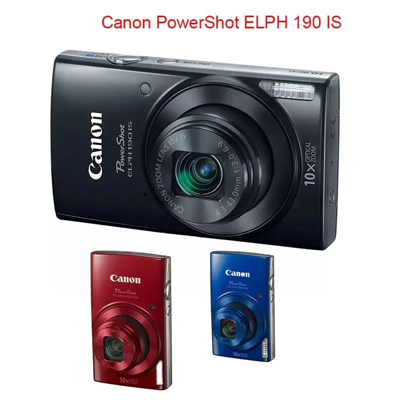 Canon PowerShot ELPH 190 black model product photo