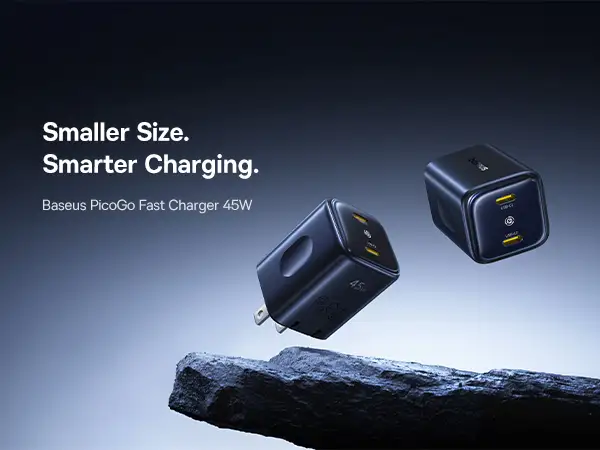 Baseus 45W USB-C Charger compact travel design
