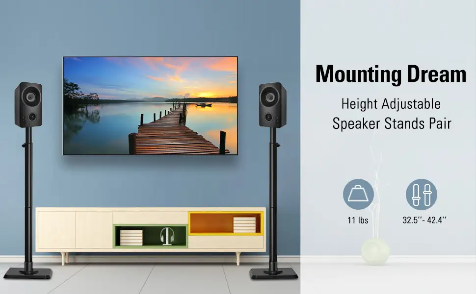 Mounting Dream speaker stands black matte finish
