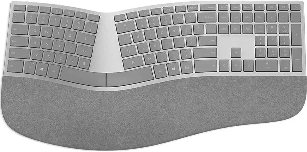 Microsoft Surface Ergonomic Keyboard angled side view