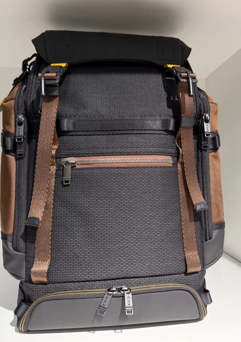 TUMI Alpha Bravo Expedition Backpack flap design