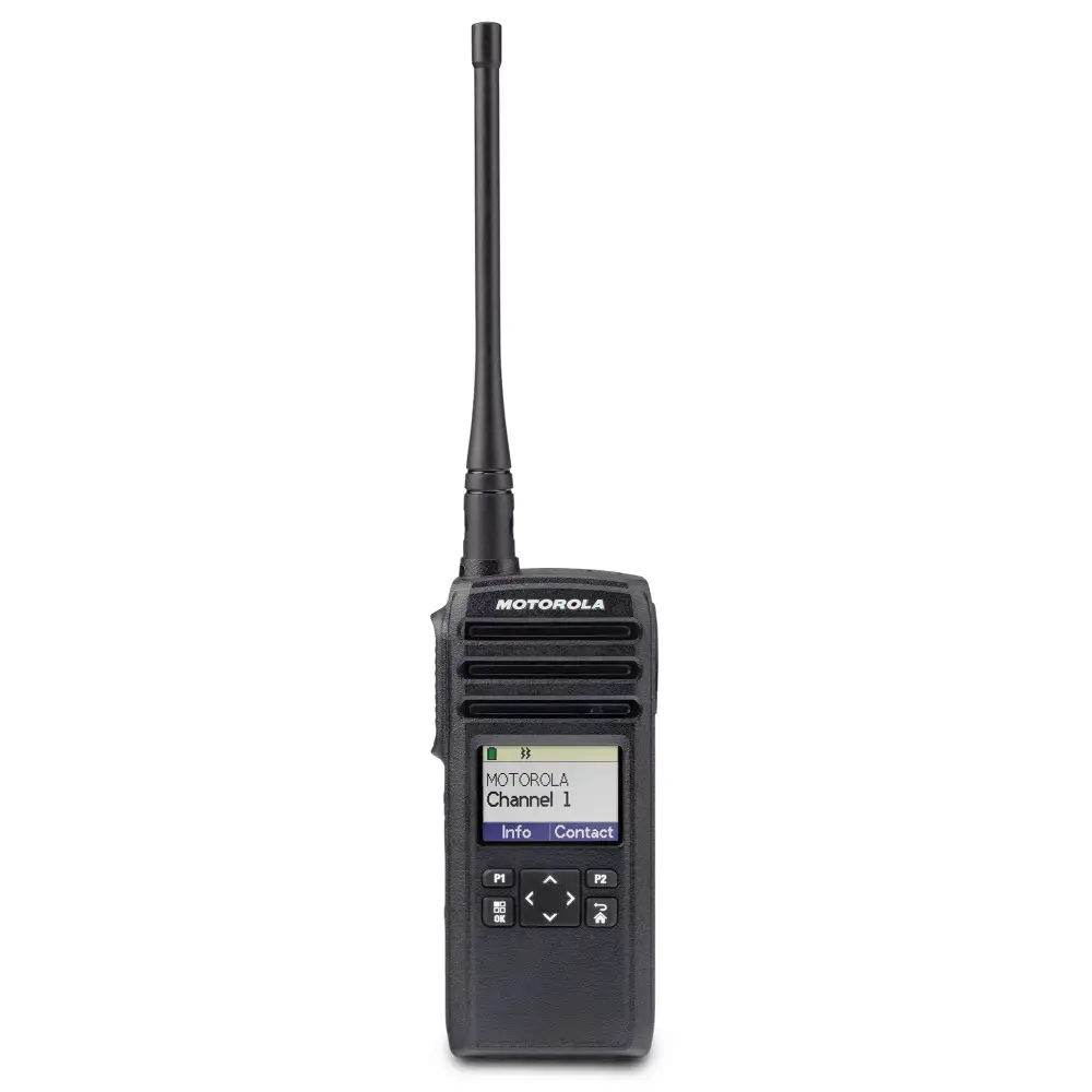 Motorola DTR700 digital two-way radio side view