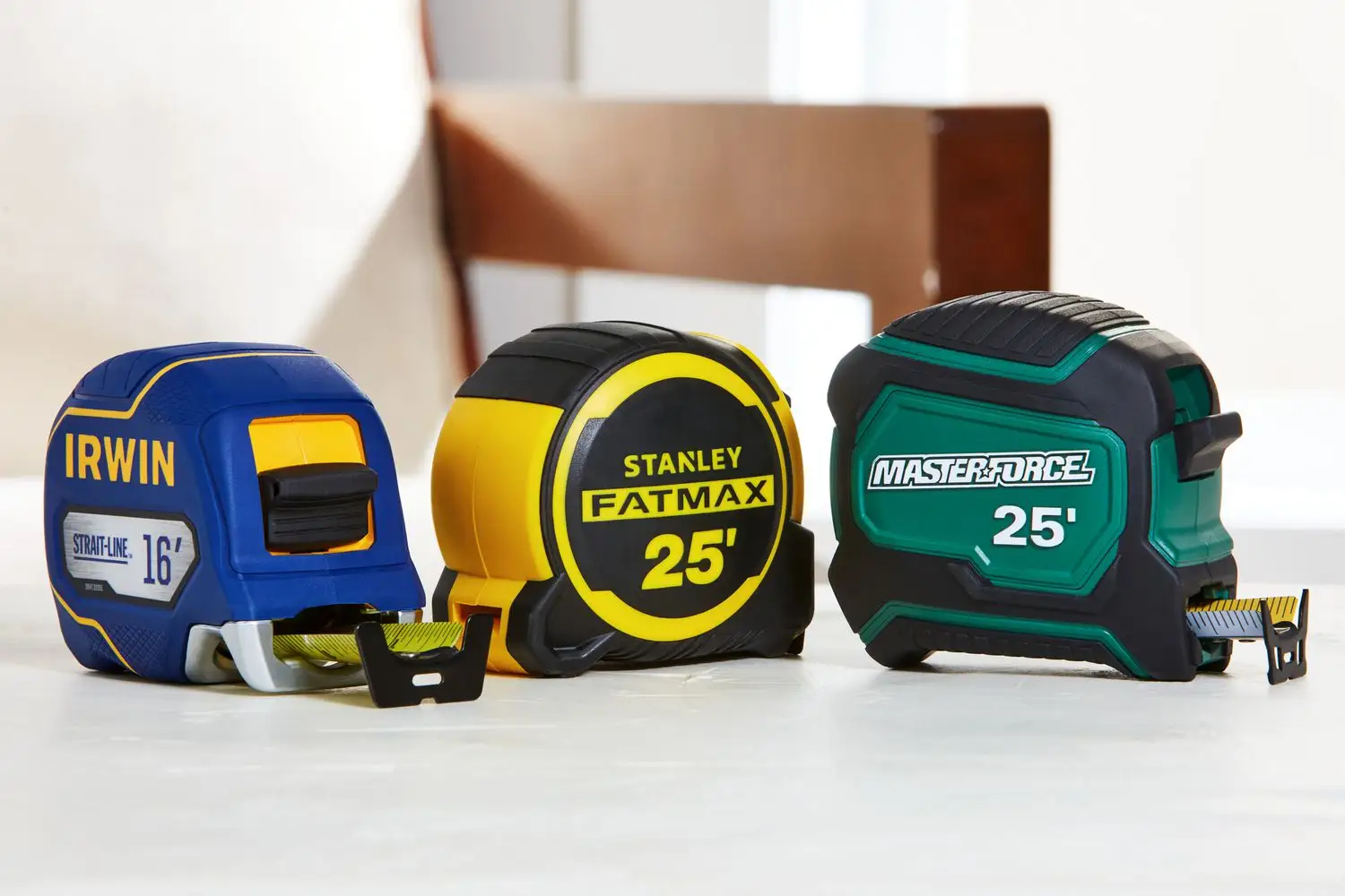 Stanley FATMAX tape measure in use on jobsite