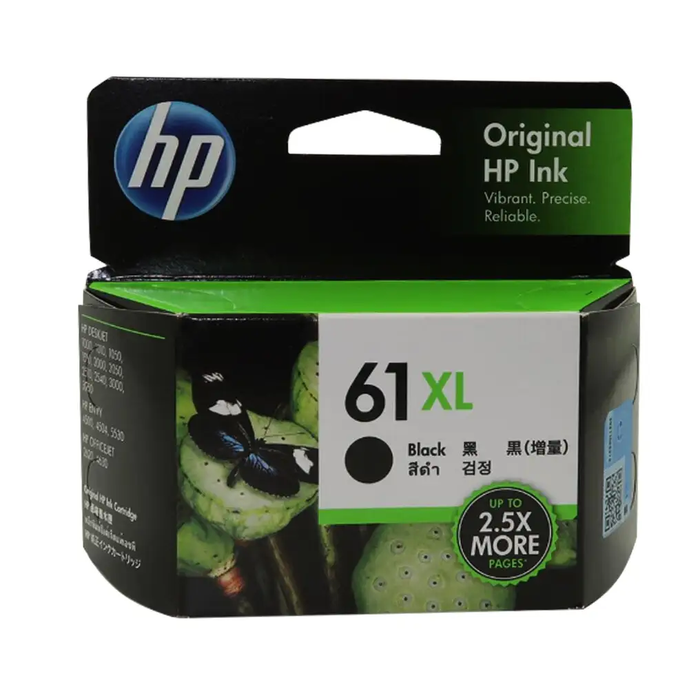 HP 61XL Black Ink Cartridge close-up view