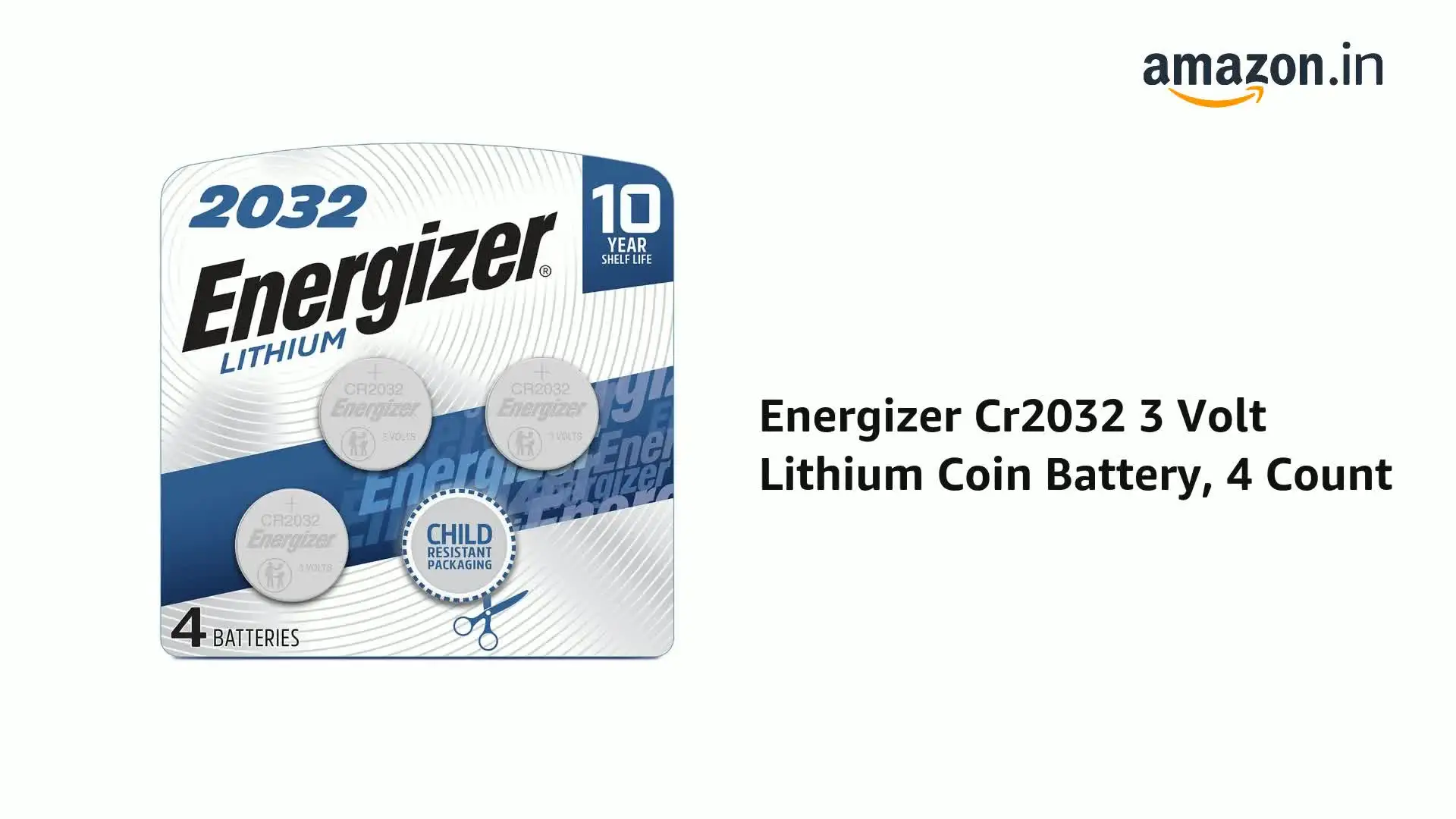 Energizer CR2032 battery packaging and design