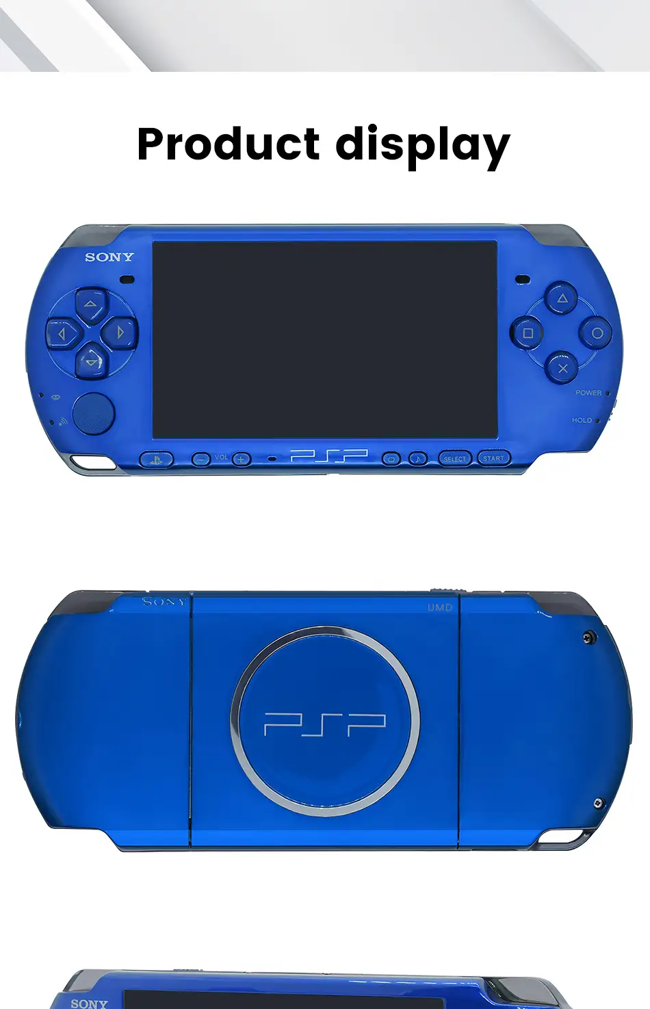 Sony PSP-3000 Blue gaming console accessories bundle photo