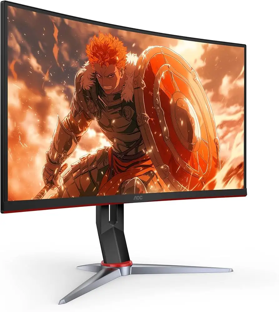 AOC C27G2Z gaming monitor side view with stand adjustments