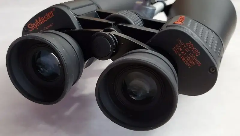 Celestron SkyMaster 20x80 binoculars with tripod setup