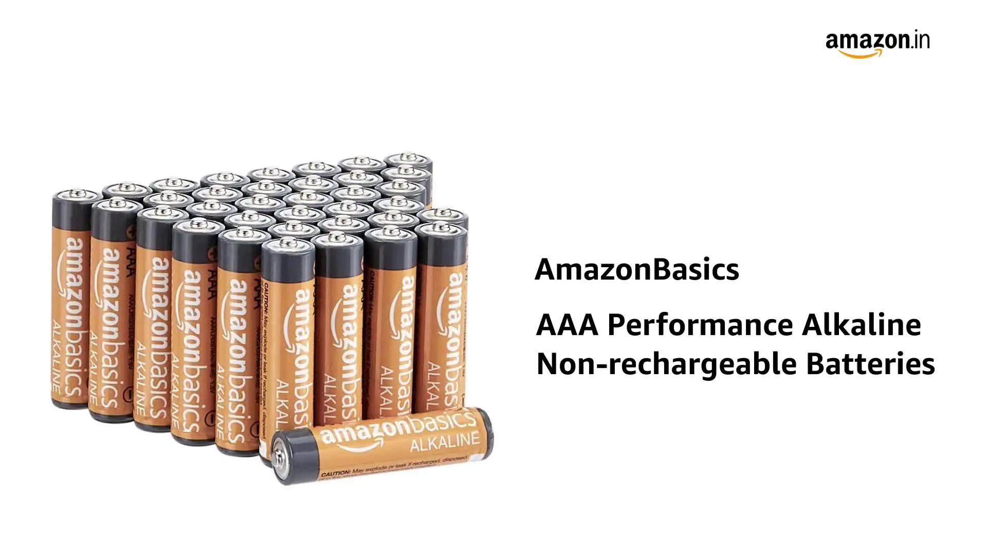 Amazon Basics AAA batteries packaging and design