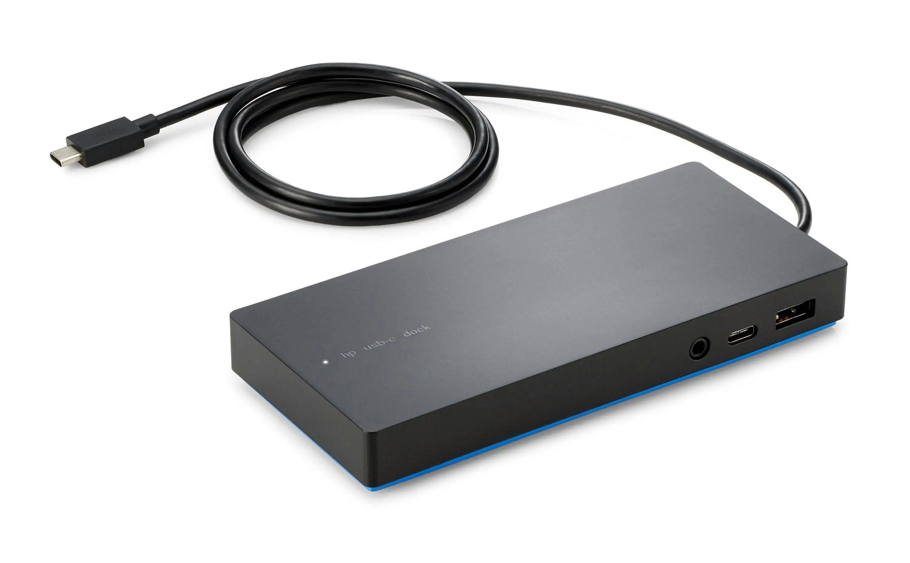 HP Thunderbolt Dock 120W G4 top view with connected cables