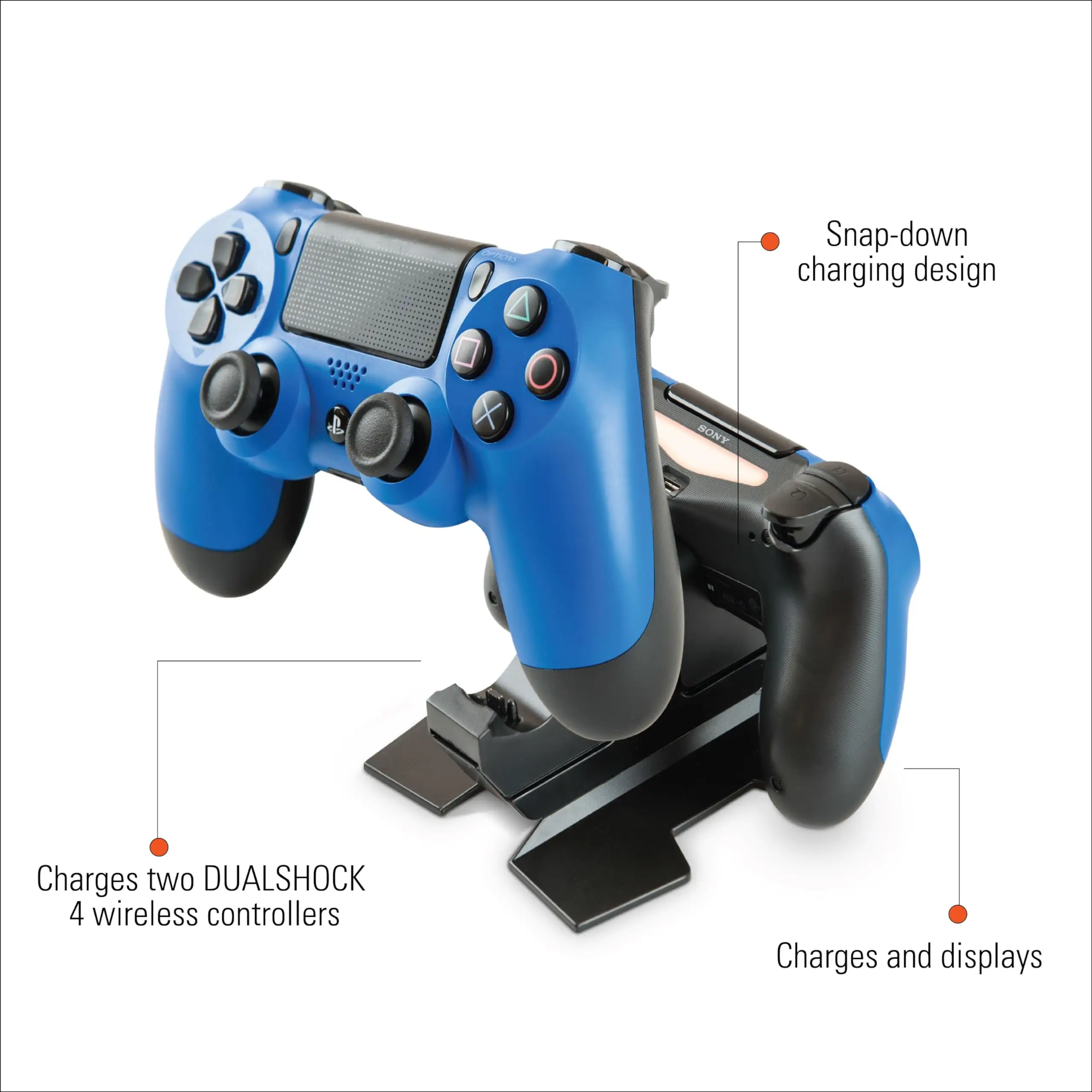 PowerA DualShock PS4 charger compared with Nyko cradle