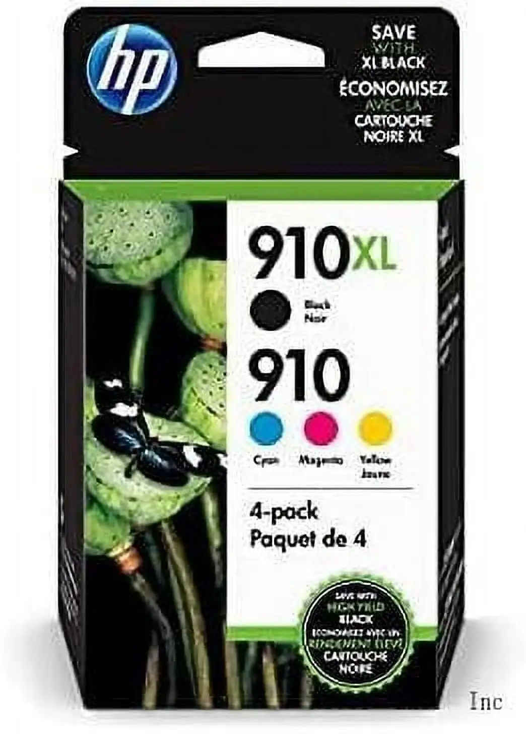 HP 910/910XL ink cartridges 4 pack product image