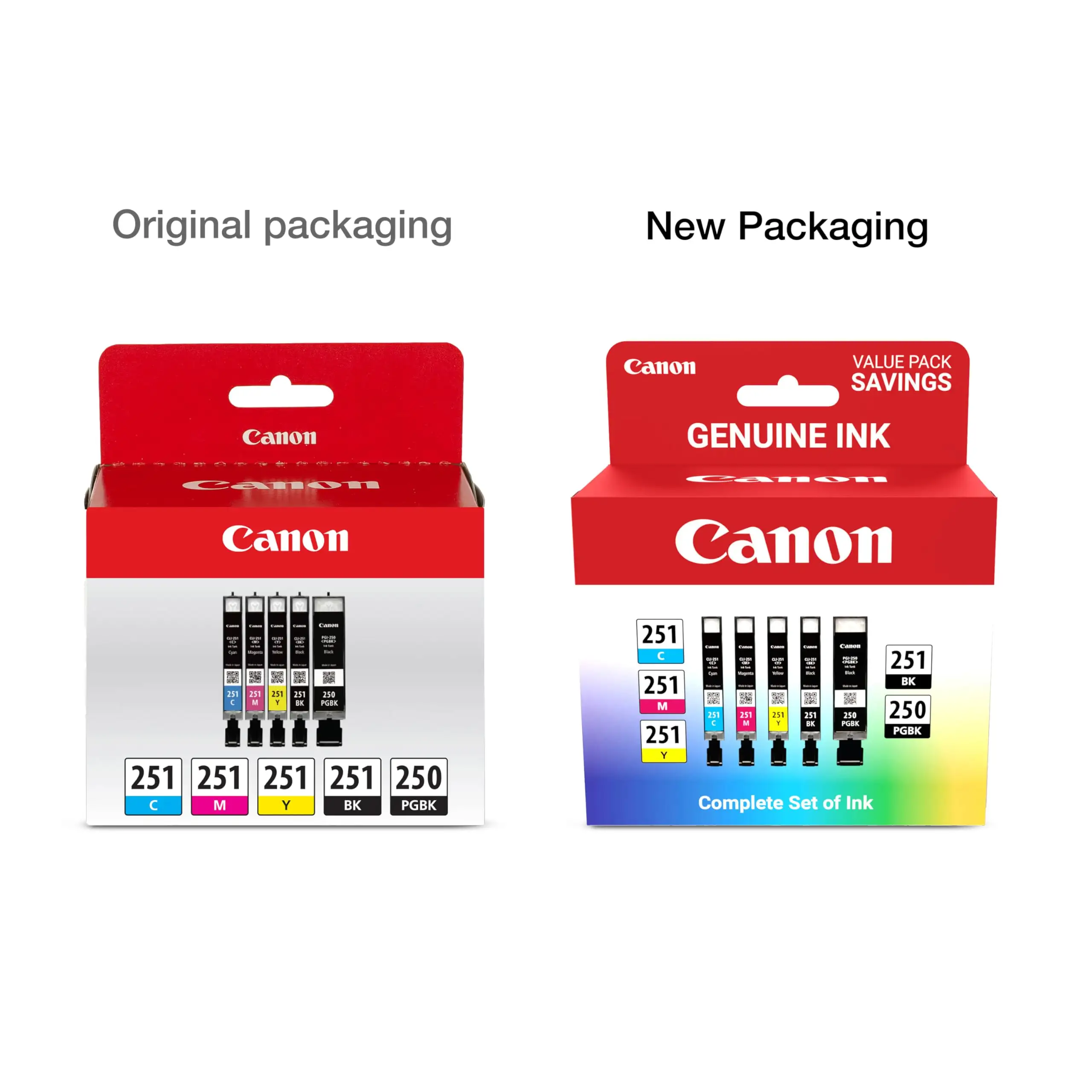 Canon PGI-250 CLI-251 ink cartridges high quality output