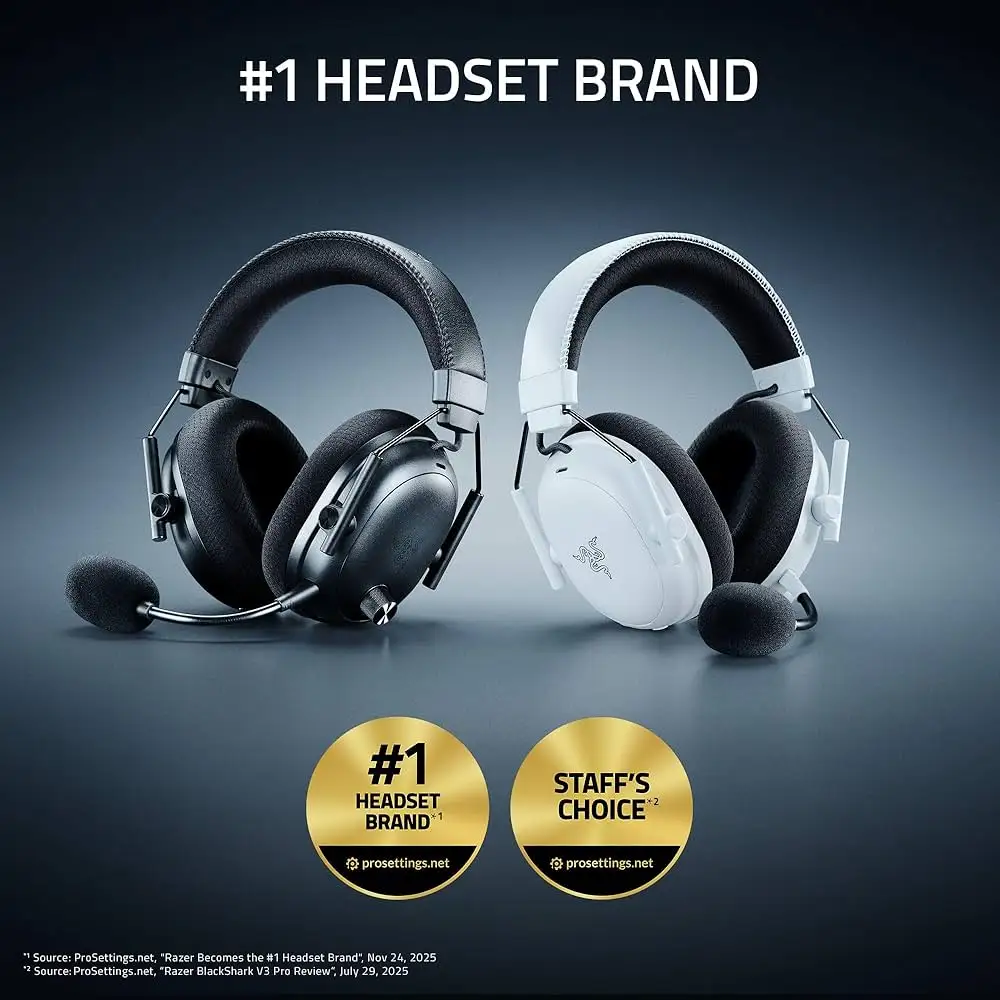 Razer BlackShark V3 Wireless headset angled view