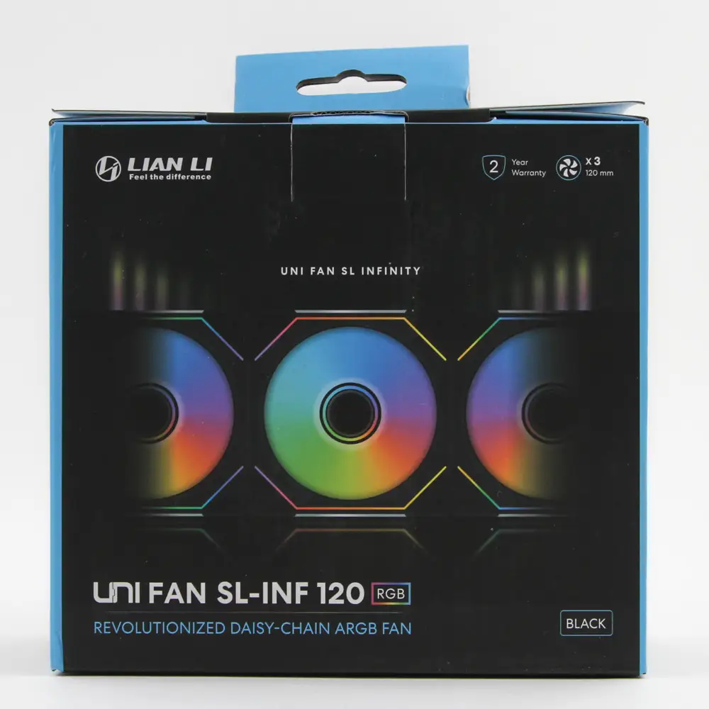 Lian Li UNI Fan SL-INF 120 triple pack RGB view
