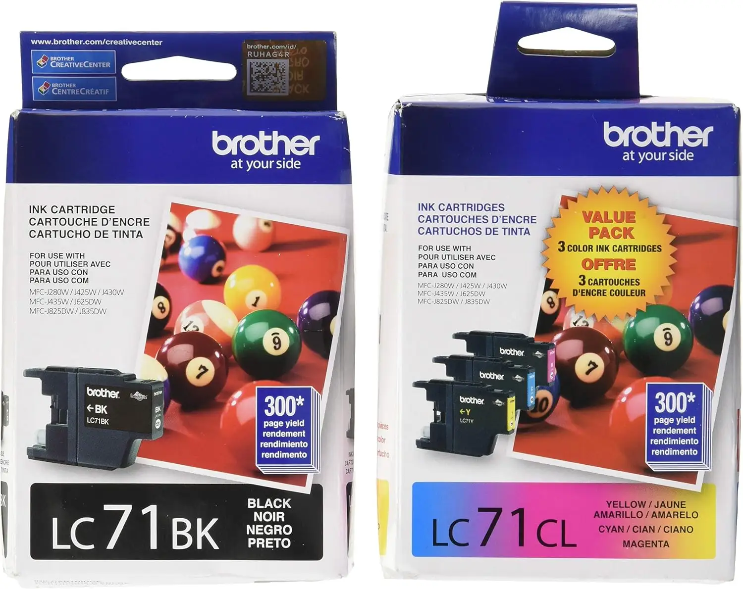 Brother LC71 ink cartridges price comparison chart