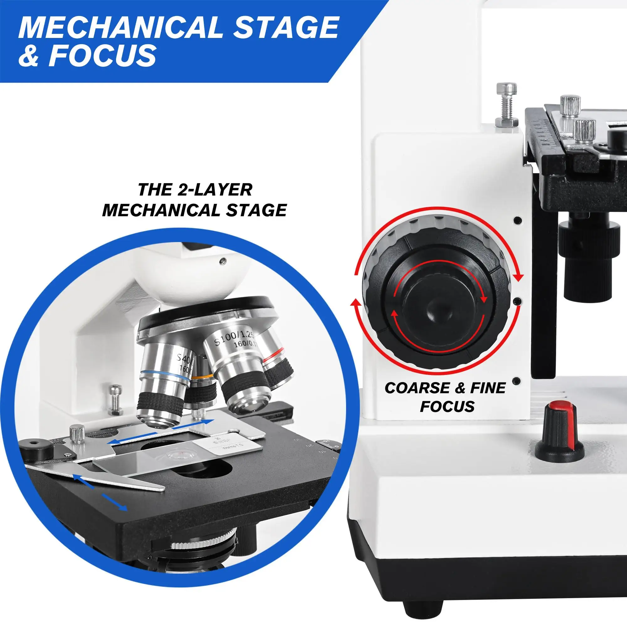 AmScope B120 microscope with accessories