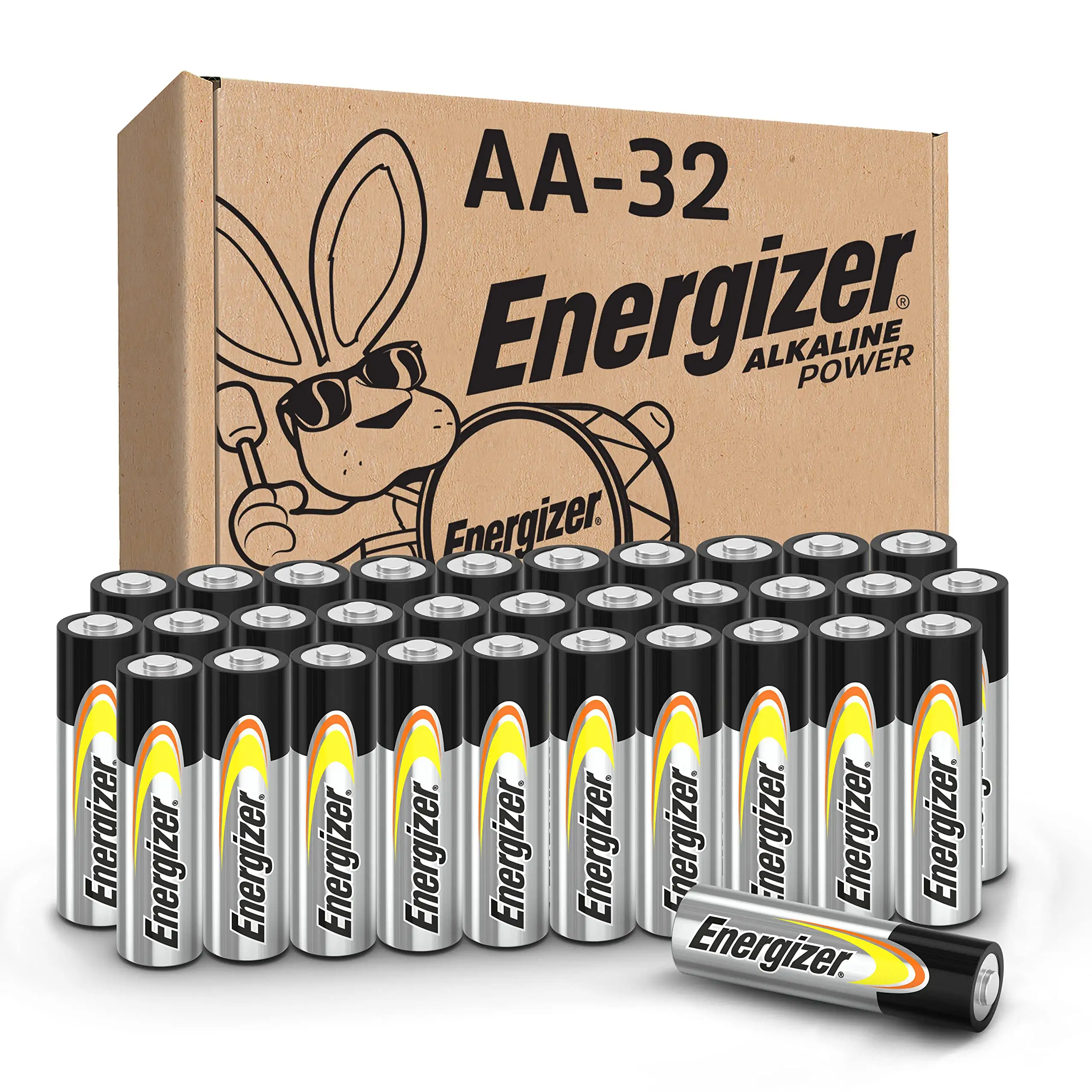Energizer AA Batteries Alkaline Power 32-count bulk pack overview