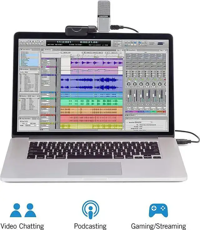 Samson Go Mic USB microphone case and cable