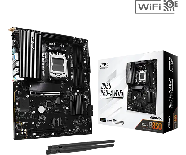 ASRock B850 Pro A motherboard rear ports and features