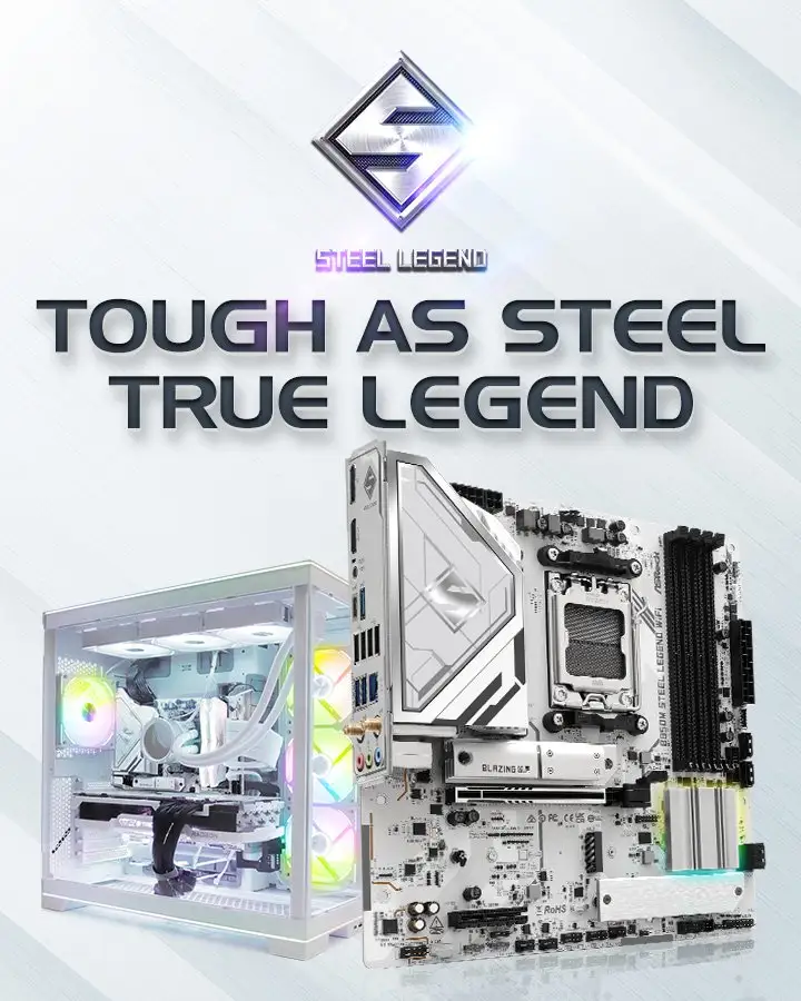 ASRock B850 Steel Legend ATX motherboard overview