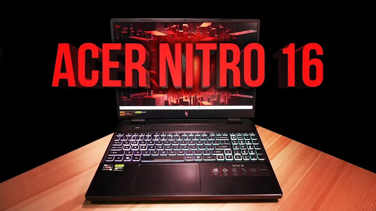 Acer Nitro 16 gaming laptop side profile