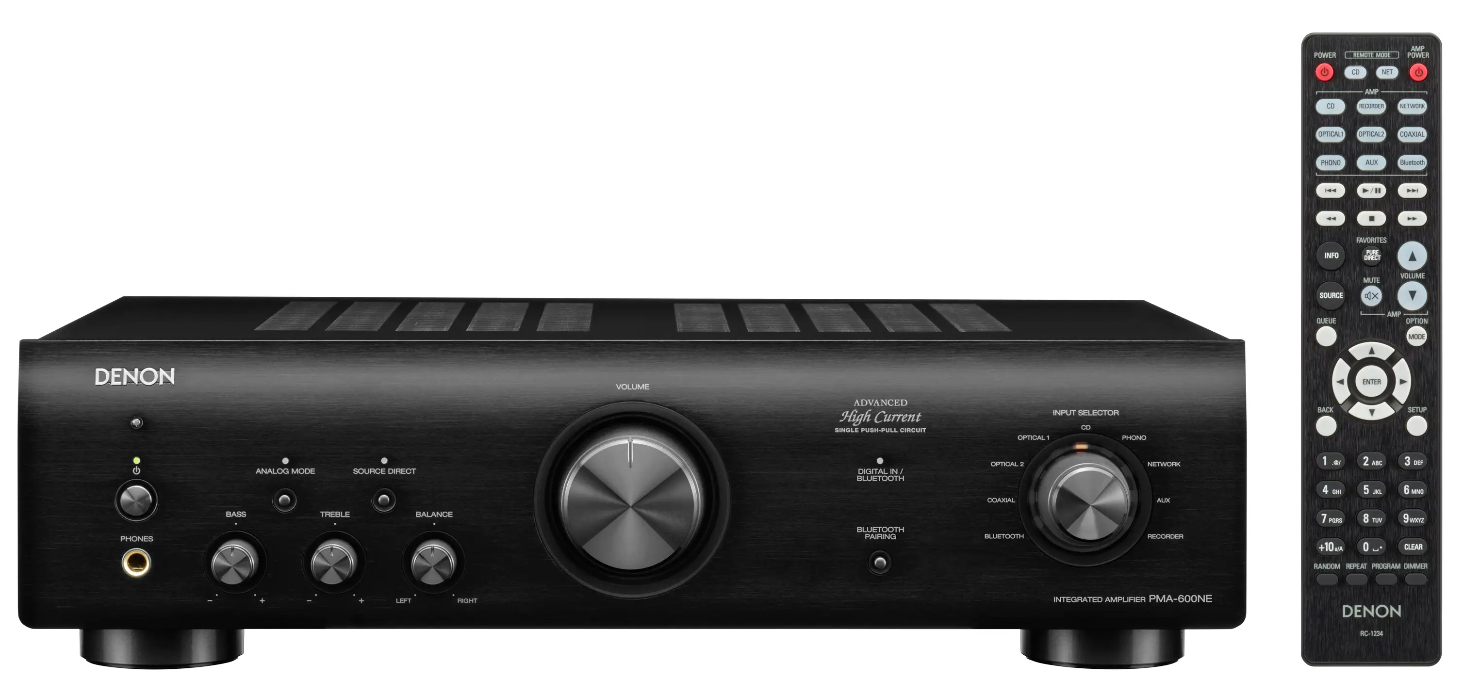 Denon PMA-600NE integrated amplifier front panel view