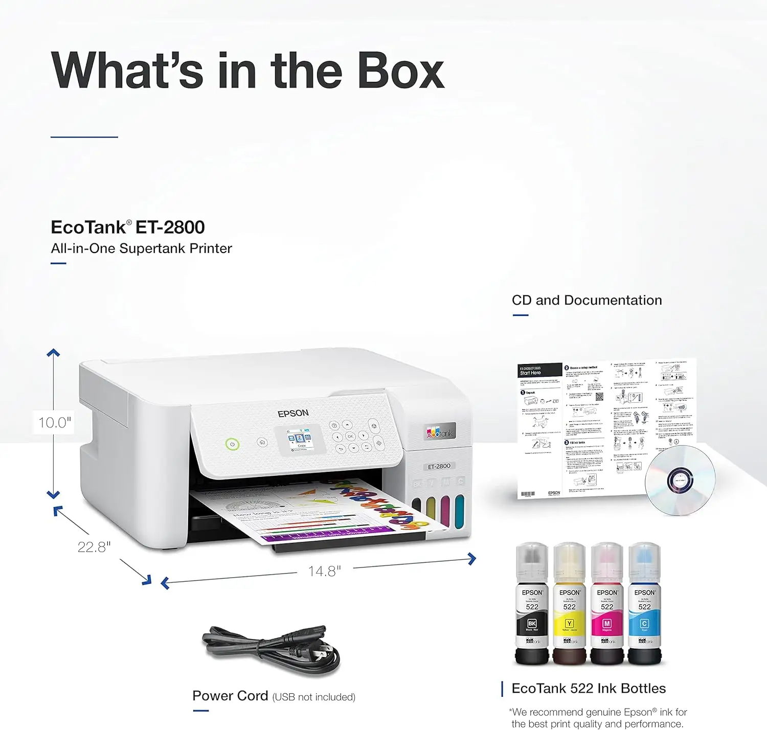 Epson EcoTank ET-2800 used for craft printing