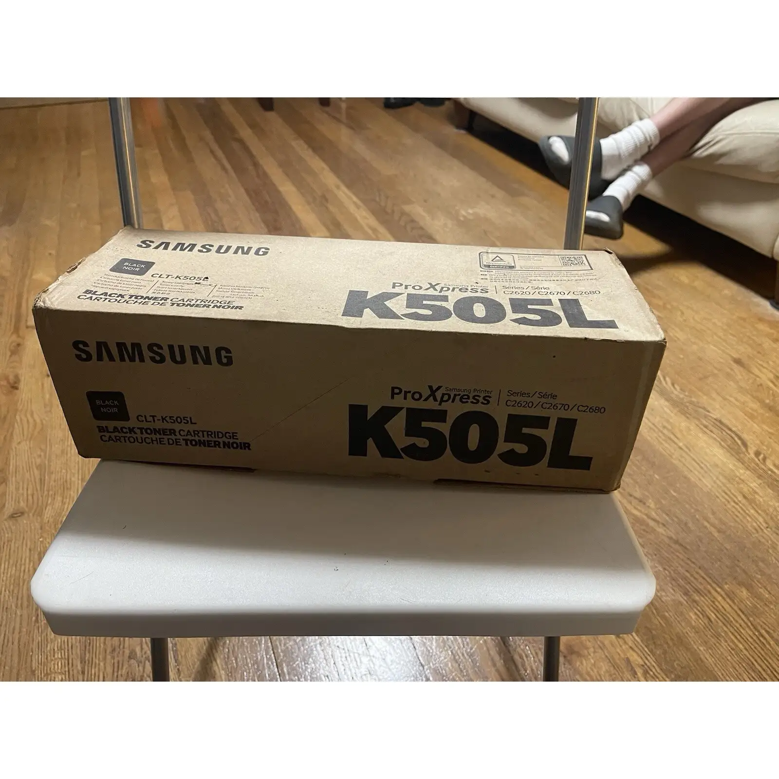 HP 304A Black Toner Cartridge packaging and contents